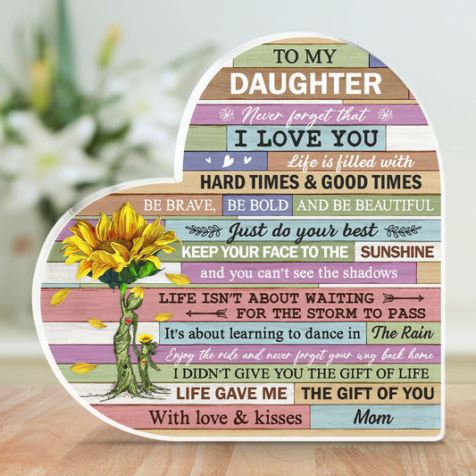 Life Gave Me The Gift Of You - Personalized Acrylic Plaque
