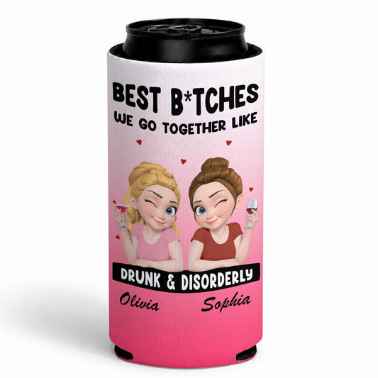 Summer Besties - Personalized Skinny Can Cooler