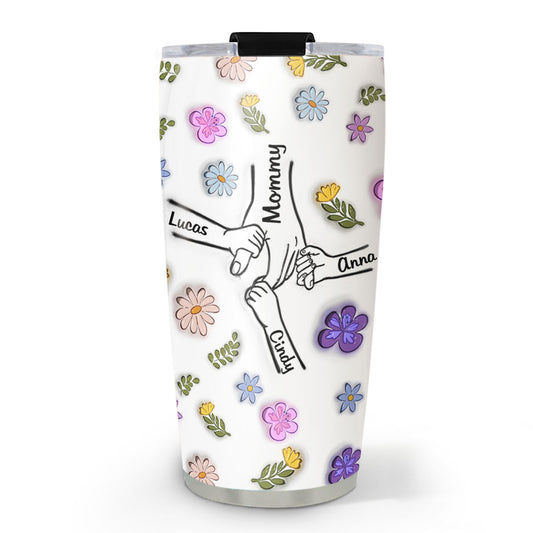 You Hold My Hand And My Heart - Personalized Custom 3D Inflated Effect Tumbler