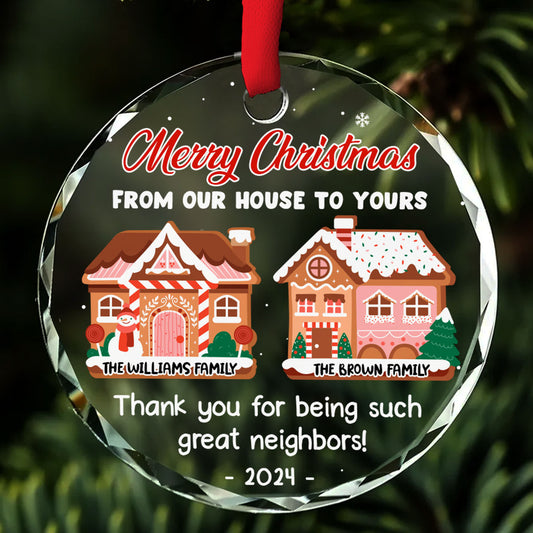 From Our House To Yours - Personalized Custom Glass Ornament