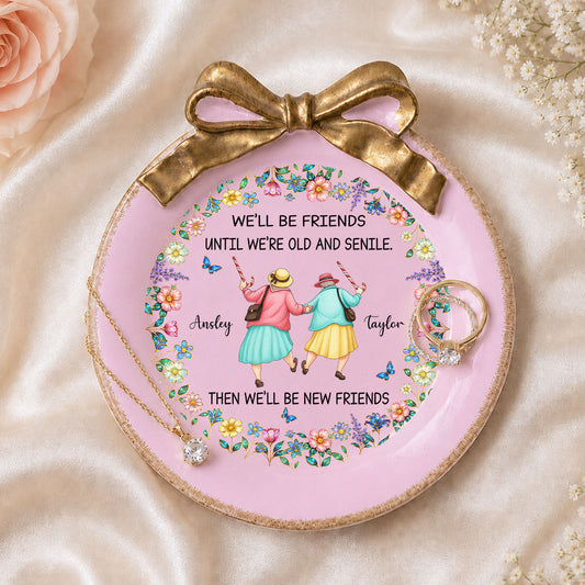 Old And Senile - Personalized Custom Bow Jewelry Dish