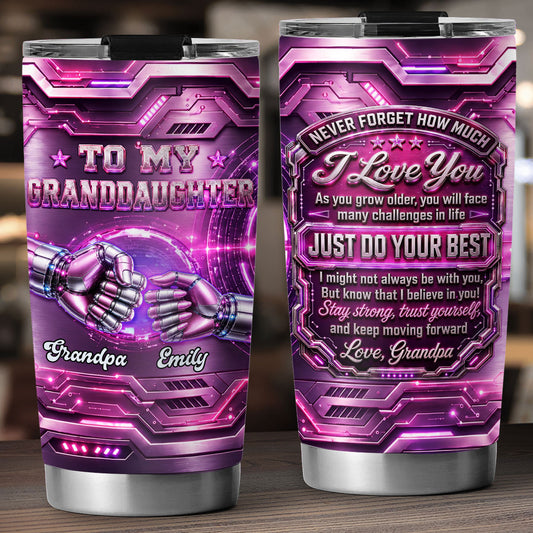 Granddaughter Motivational - Personalized Custom 3D Effect Tumbler
