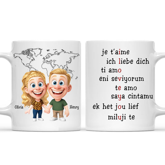 Love You In Every Language - Personalized Custom Coffee Mug