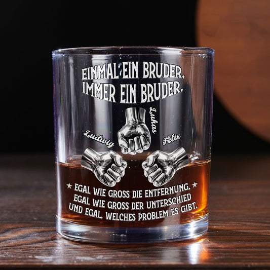 Immer Mein Bruder – Personalisiertes Whiskyglas