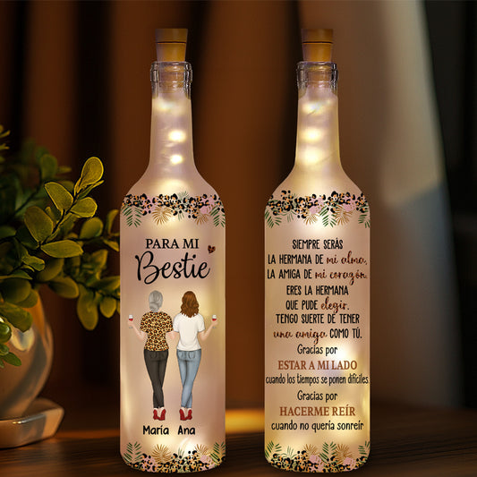 Eres Mi Hermana Del Alma – Lámpara De Botella Personalizada