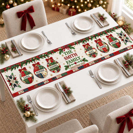 Our Christmas Crew - Personalized Table Runner