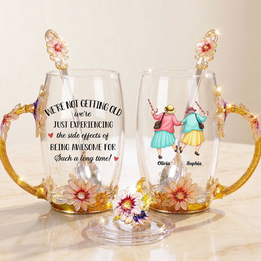 Not Getting Old - Personalized Custom 14OZ Flower Tea Cup
