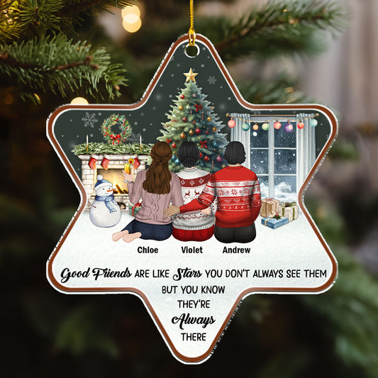 Friends Are Like Stars - Personalized Custom Acrylic Ornament