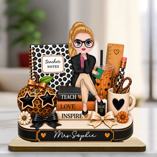 Making A Difference Every Day - Personalized 2-Layer Wood Plaque With Flat Base