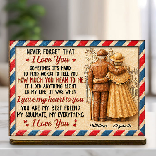 You Are Mine - Personalized Custom 2-Layer Wood Plaque With Flat Base