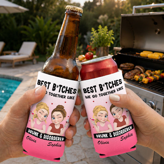 Summer Besties - Personalized Skinny Can Cooler