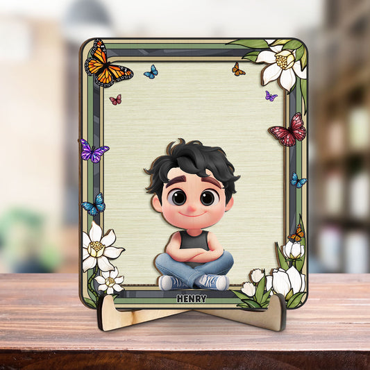 Beautiful Flower For Mom - Personalized Custom Wooden Plaque