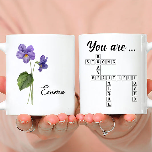 You Are Amazing Scrabble Affirmation - Personalized Coffee Mug