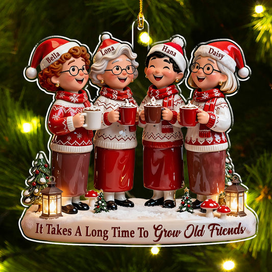 Old Friends New Memories - Personalized Custom Acrylic Ornament