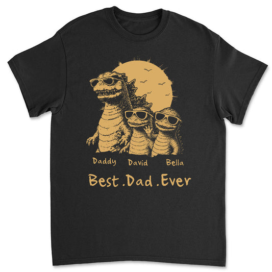 Best Dad Ever Dinosaur - Personalized Custom Shirt