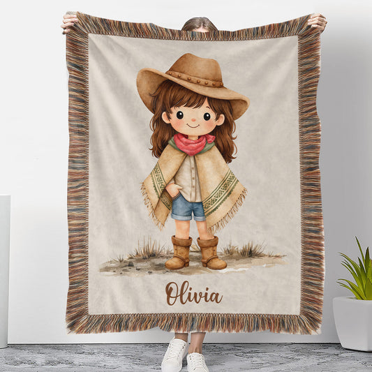 Cowboy Cowgirl - Personalized Custom Fleece Blanket