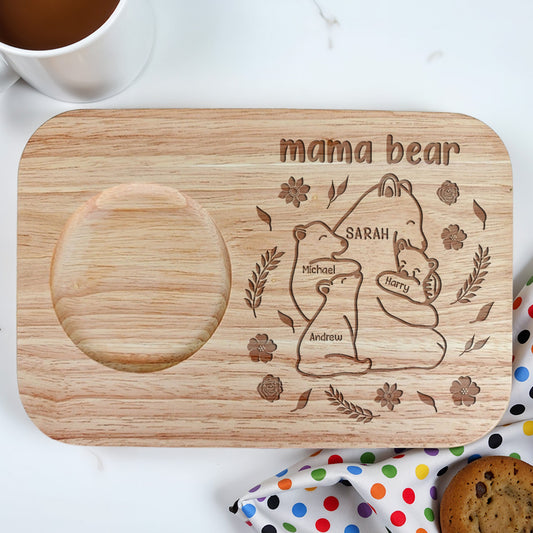 Our Mama Bear - Personalized Wooden Treat Board