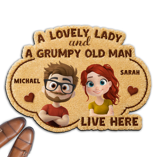 Our Love Live Here - Personalized Custom Doormat