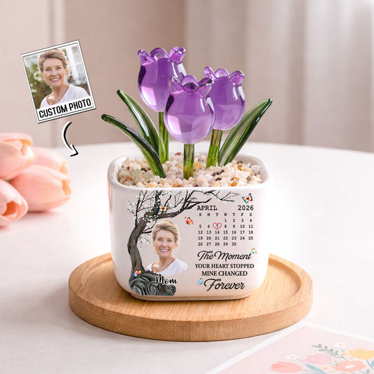 Mine Changed Forever - Personalized Custom Glass Everlasting Tulips