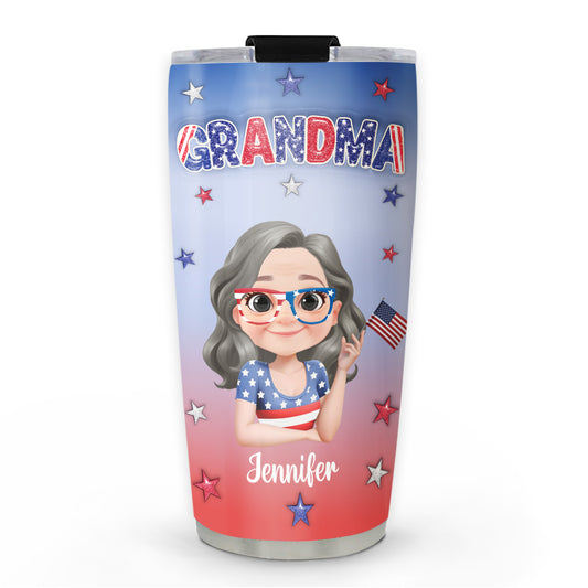 Proud Grandma - Personalized 3D Inflated Effect Tumbler