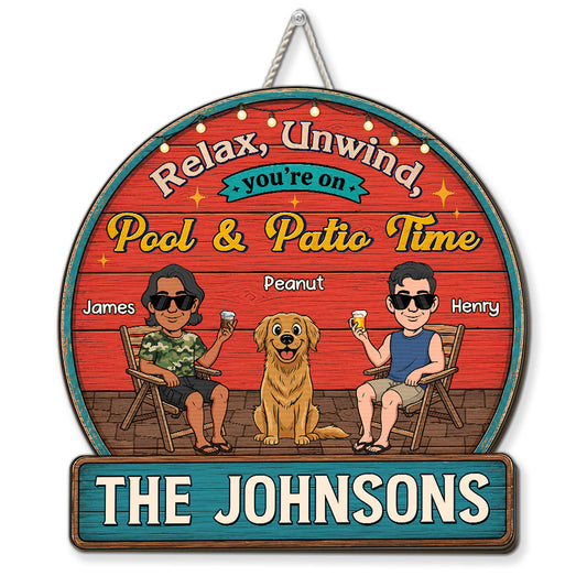 Cheers To Backyard Memories Same Sex Version - Personalized Custom Wood Sign