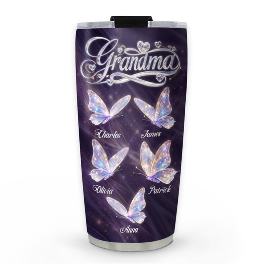 Grandma Love Her Grandkids - Personalized Custom Tumbler
