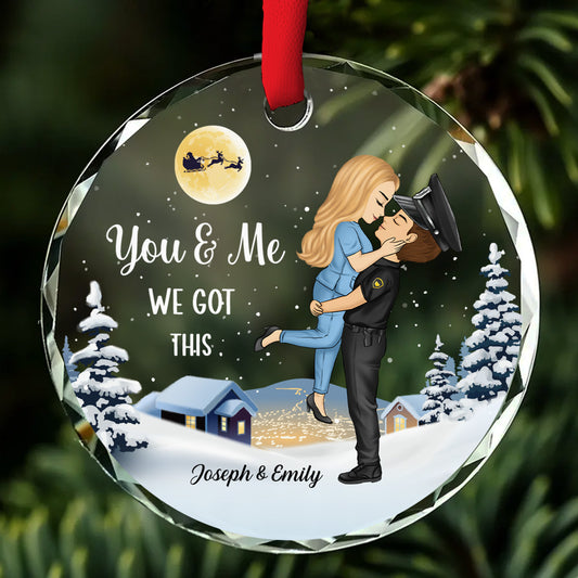 Saving Lives Together - Personalized Custom Glass Ornament