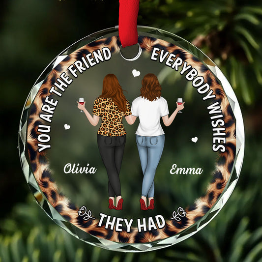 You Make Life Better - Personalized Custom Glass Ornament 