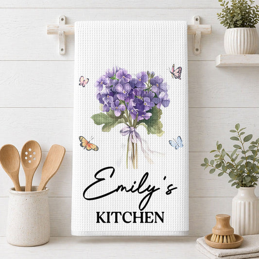 Birthmonth Flower - Personalized Kitchen Towel
