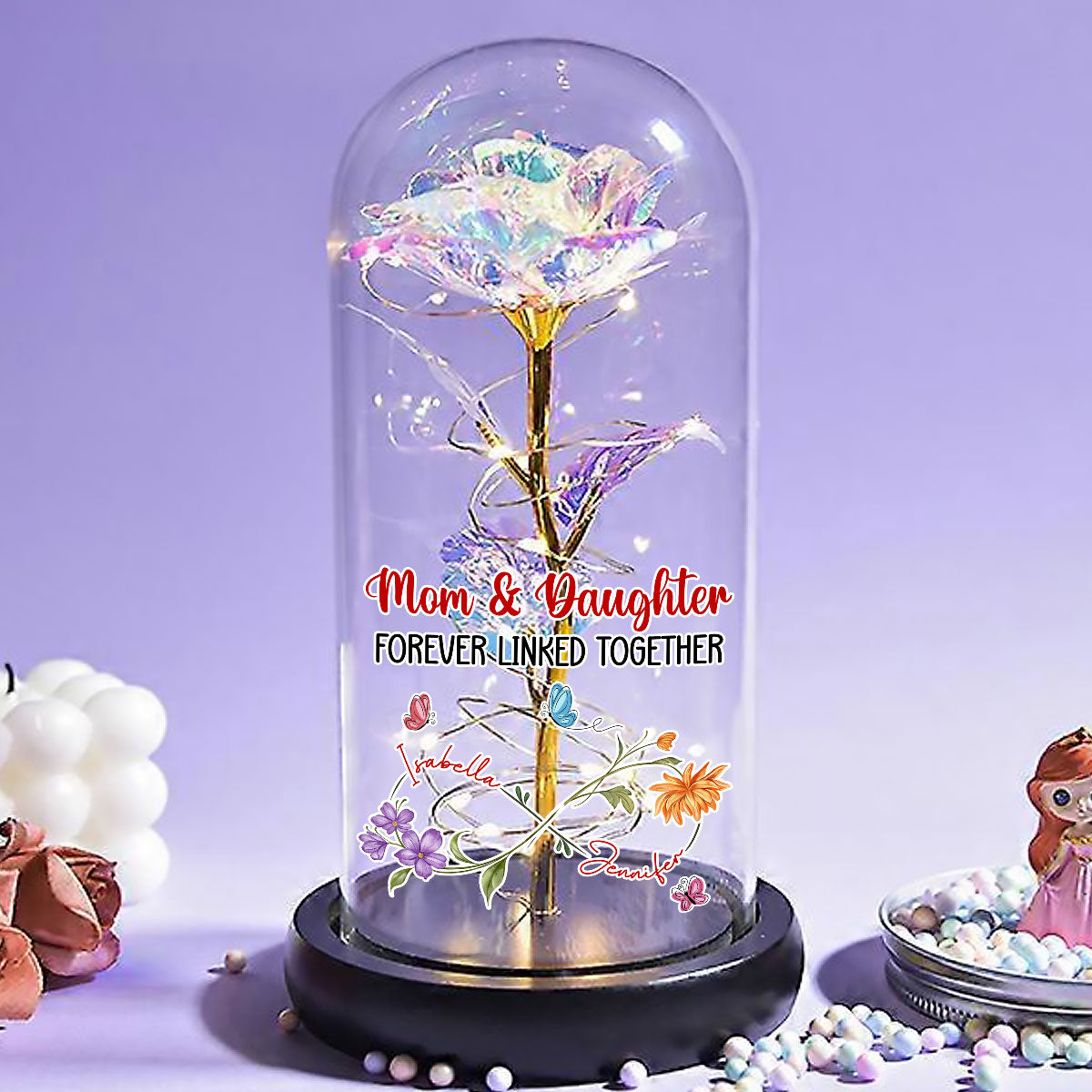 Personalized Custom Sparkly Rose