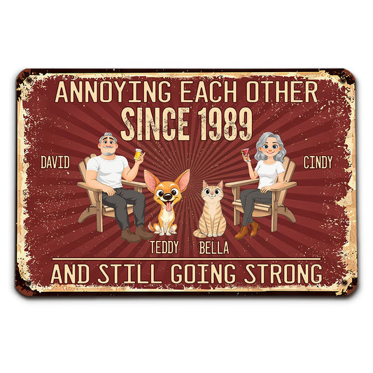 Everlasting Love With Paws - Personalized Custom Metal Sign