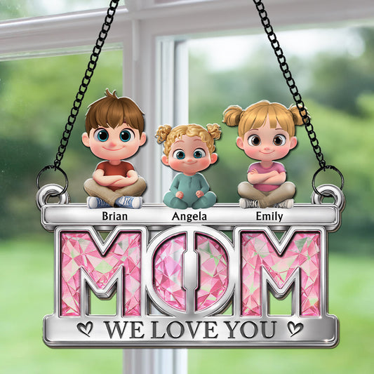 Floral Mom - Personalized Custom Suncatcher