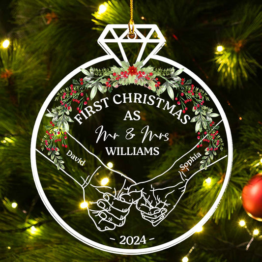 Our First Christmas 2024 - Personalized Custom Acrylic Ornament