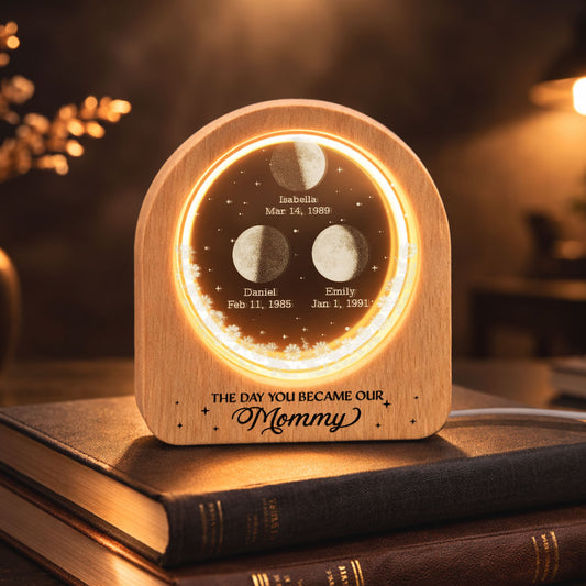 The Day Our Story Began - Personalized Custom 3D Crystal Photo Portrait LED