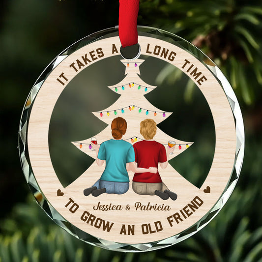 Grow An Old Friend - Personalized Custom Glass Ornament