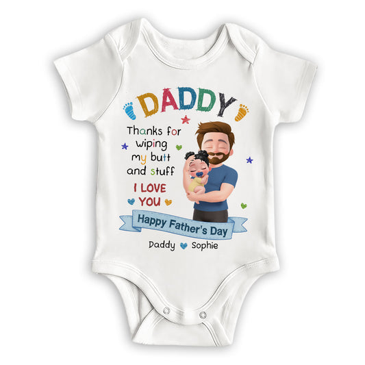 Thanks For Wiping - Personalized Custom Baby Onesie