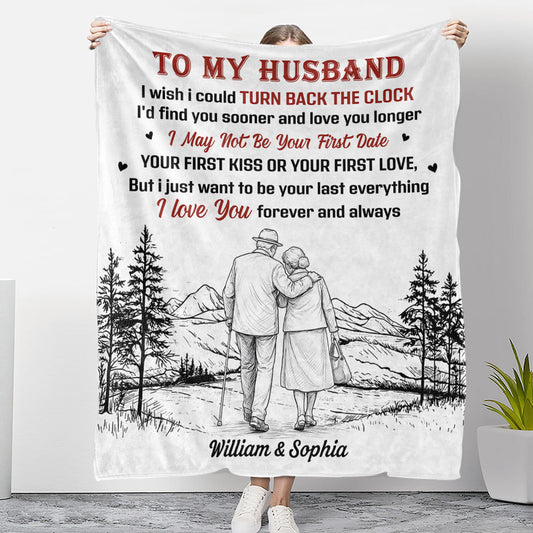 I Wish I Could Turn Back The Clock - Personalized Custom Fleece Blanket