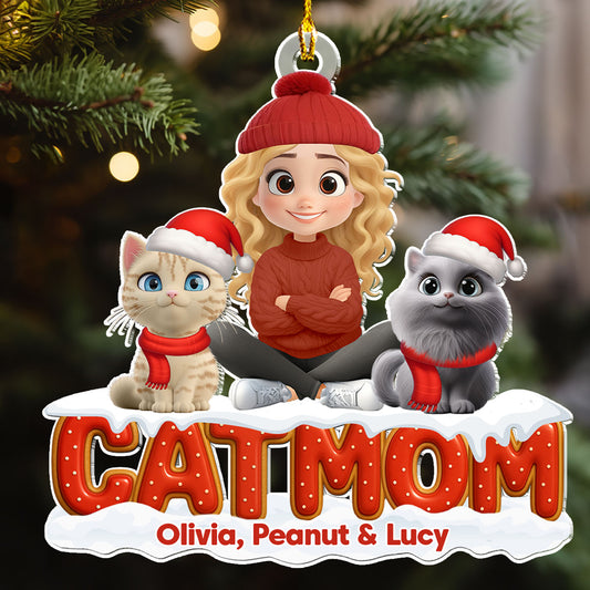 Our Unbroken Bond Cat Ver - Personalized Custom 3D Effect Acrylic Ornament