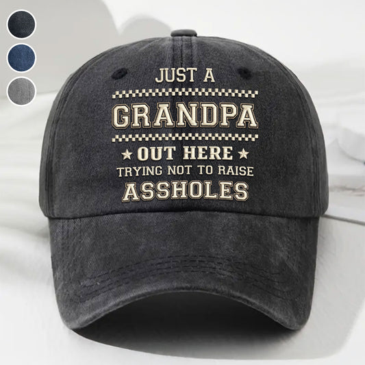 Asshole Number One - Personalized Custom Vintage Washed Denim Cap