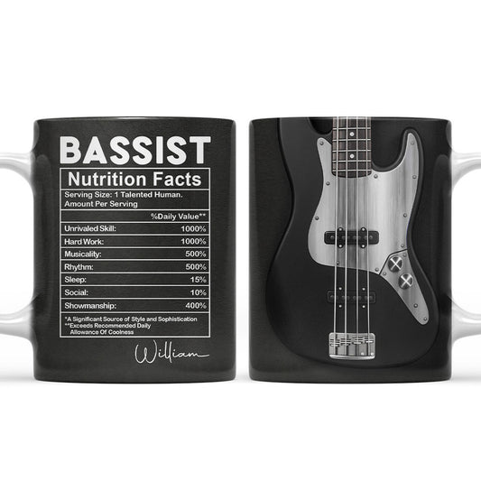 Strings Low Confidence High - Personalized Custom Coffee Mug