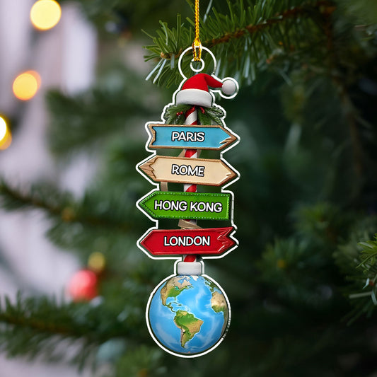 Travel Adventure - Personalized Custom Acrylic Ornament