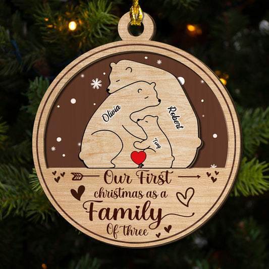 Family Is The Greatest Christmas Gift - Personalized Custom 2-Layered Wood Ornament