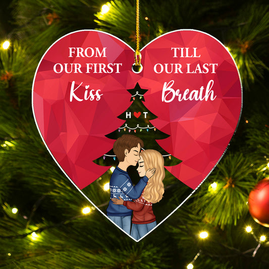 From Our First Kiss Christmas - Personalized Custom Acrylic Ornament