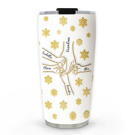 You Hold My Hand, Also My Heart - Personalized Custom 3D Inflated Effect Tumbler