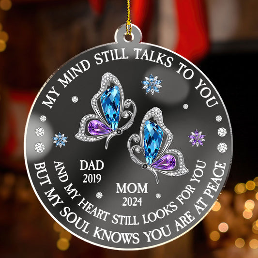 My Soul Knows You Are At Peace - Personalized Custom Mirrored Acrylic Ornament