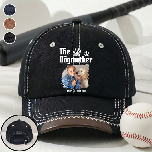 Cool Dog Mother Photo - Personalized Custom Vintage Soft Baseball Cap