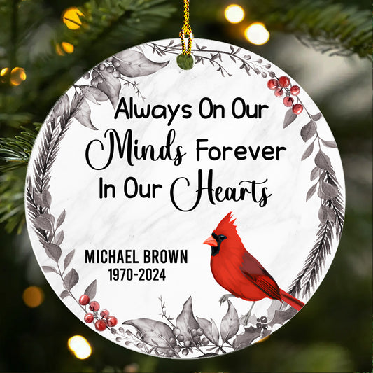 Red Cardinal Memorial - Personalized Custom Acrylic Ornament