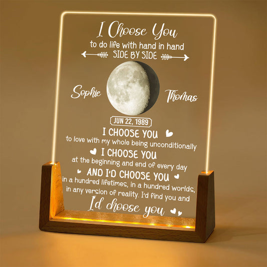 Chosen Love - Personalized Custom Night Light