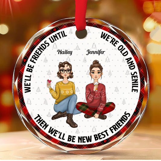 Our Friendship Is Endless Ver 2 - Personalized Custom Glass Ornament