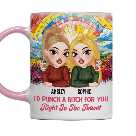 Punch For You My Bestie - Personalized Accent Mug